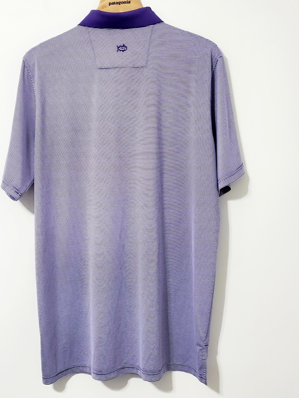 Southern Tide Purple Striped Golf Polo Shirt Large - Picture 4 of 9